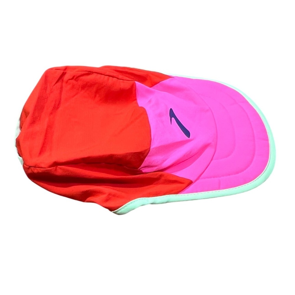 Brooks Lightweight Packable Hat Red Pink‎ Teal Running Athletic NWT - Picture 2 of 11